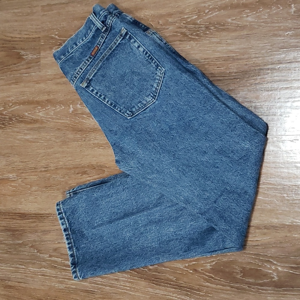 (32W/30L) Vintage Rustler Men's Straight Leg Denim Jeans Classic Western